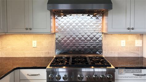 sheet metal backsplash diy|decorative stainless steel backsplash sheet.